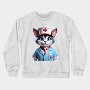 The Purr-fect Nurse Cat Crewneck Sweatshirt